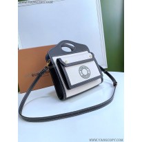 バーバリー コピー ポケットバッグ ミニ ツートン キャンバス＆レザー Baj66149