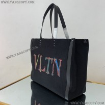 ヴァレンティノ スーパーコピー トートバッグ ショッピングバッグ NEON VLTN キャンバス ミディアム XY2B0A35DJKN78