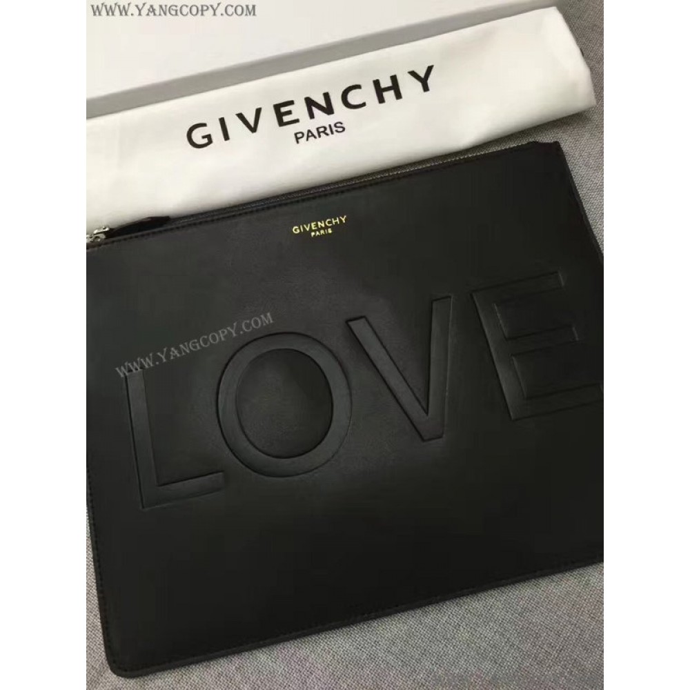ジバンシィ 偽物 LOVE スターエンボス レザー クラッチ バッグ