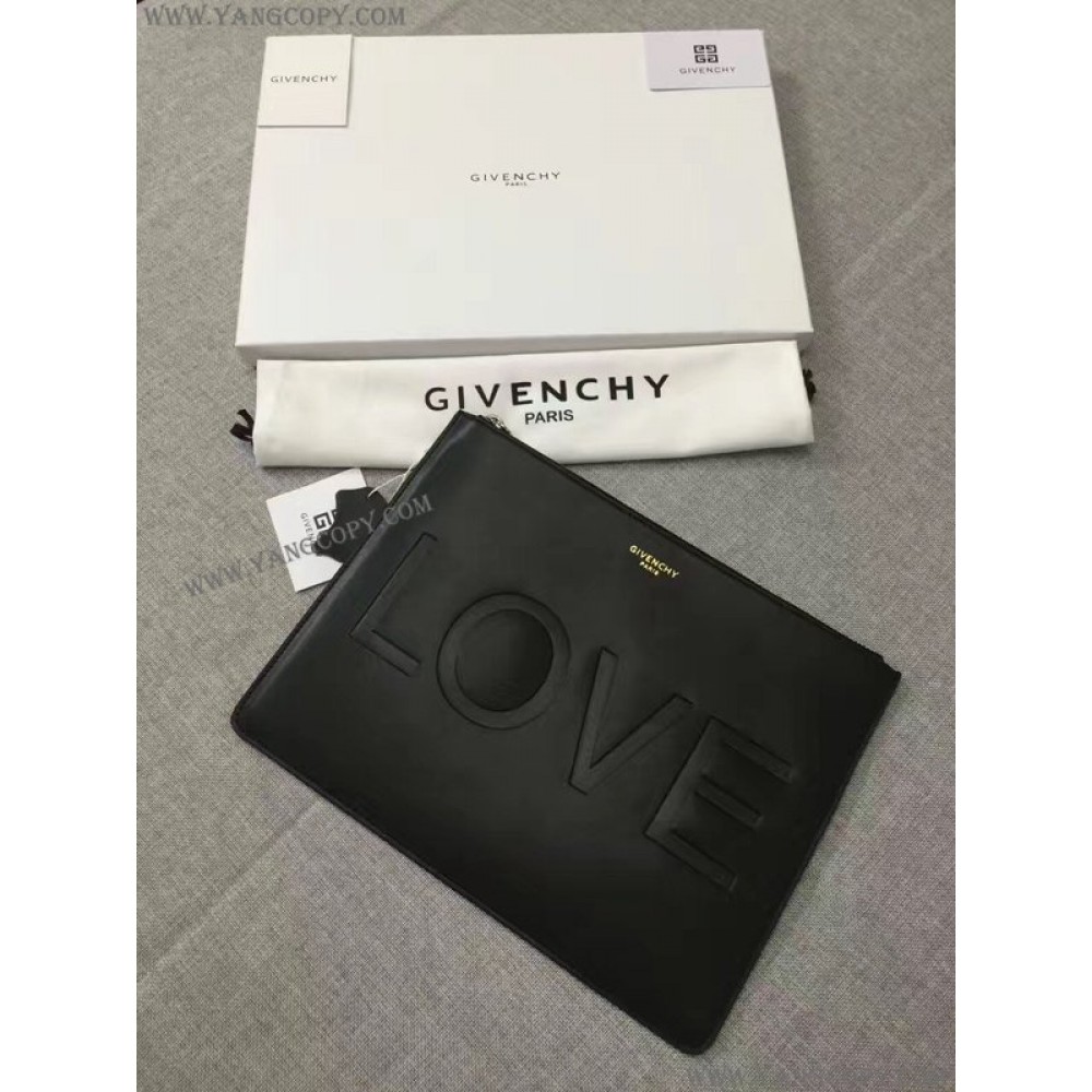 ジバンシィ 偽物 LOVE スターエンボス レザー クラッチ バッグ