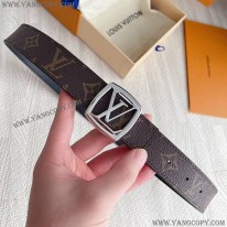ルイヴィトン 偽物 サンチュール・LVスクエア 30MM リバーシブル ベルト vuo98555
