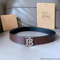 バーバリー コピー モノグラムバックル レザーベルト Bau56833
