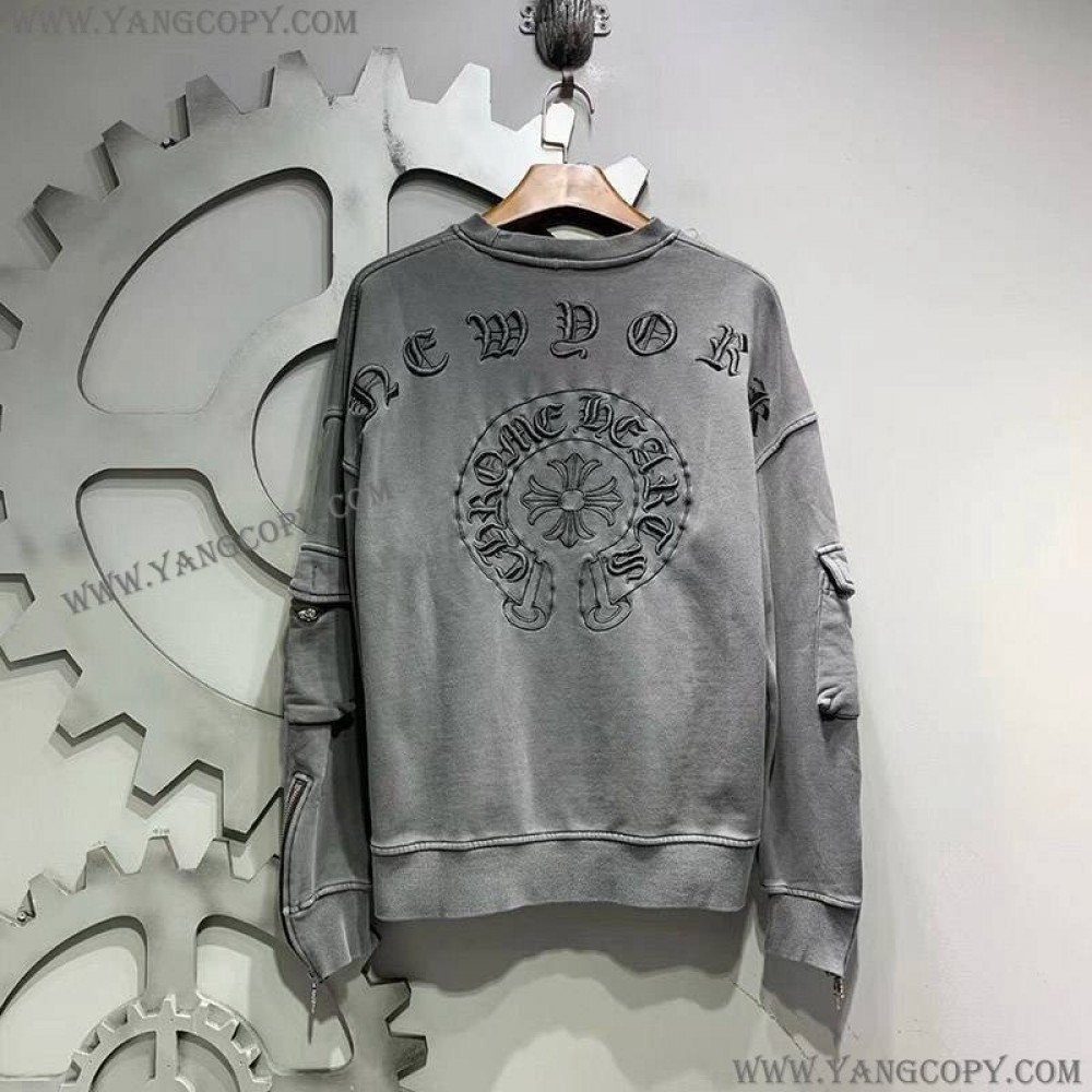 クロムハーツ スーパーコピー ロングＴシャツ ホースシュー スター ブラック Kus10523