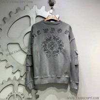 クロムハーツ スーパーコピー ロングＴシャツ ホースシュー スター ブラック Kus10523