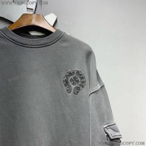 クロムハーツ スーパーコピー ロングＴシャツ ホースシュー スター ブラック Kus10523