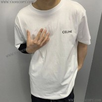 セリーヌ コピー コットン ジャージー Tシャツ ロゴ Cef03426