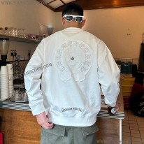 クロムハーツ スーパーコピー ホースシュー クルーネック 袖ロゴ スウェット Kut77281