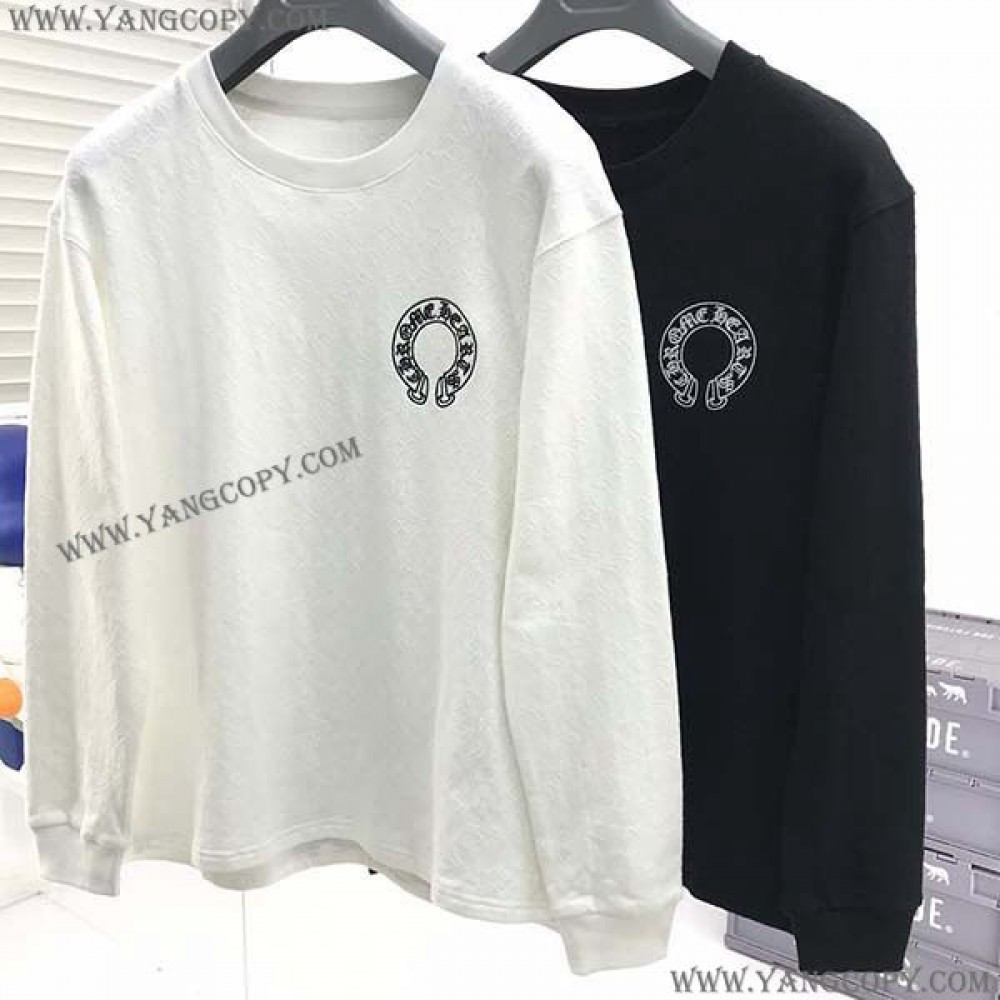 クロムハーツ コピー ホースシュー フローラル ロンT 長袖 Kuy88929