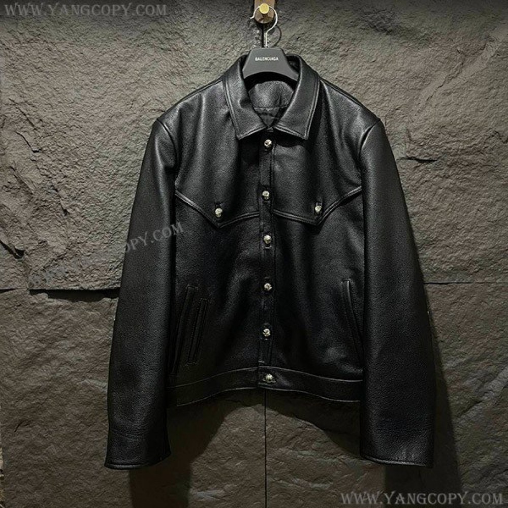 クロムハーツ 偽物 フローラルクロス レザージャケット Blk×Grn Kue10837
