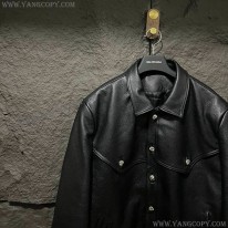 クロムハーツ 偽物 フローラルクロス レザージャケット Blk×Grn Kue10837