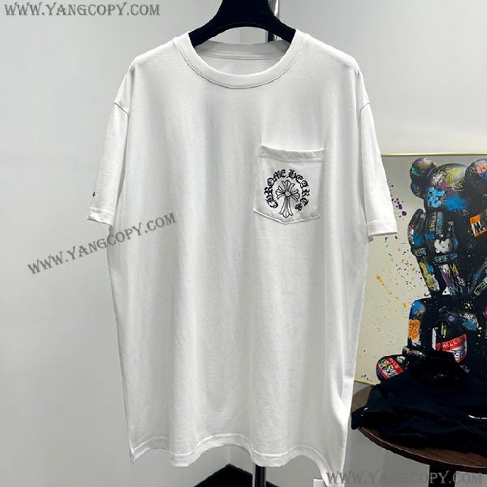 クロムハーツ スーパーコピー ホースシュー ホワイトコットン Tシャツ Kuf14176