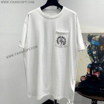 クロムハーツ スーパーコピー ホースシュー ホワイトコットン Tシャツ Kuf14176