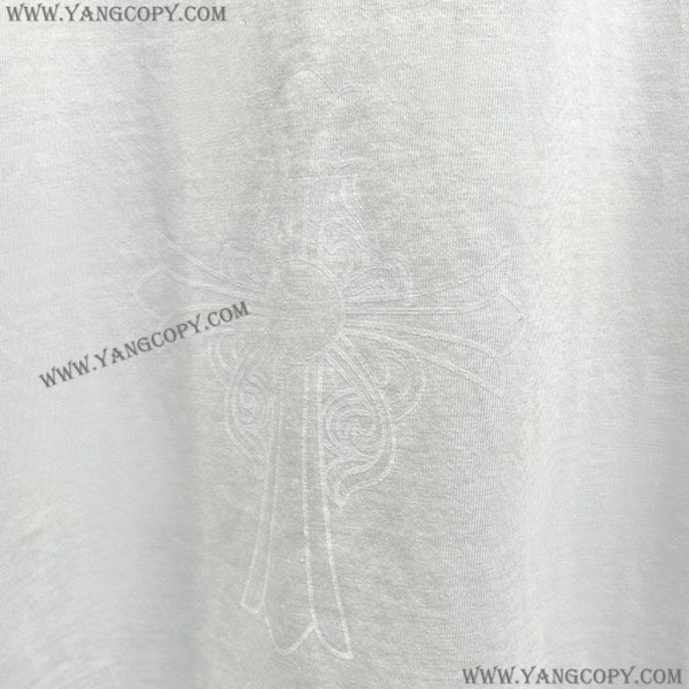 クロムハーツ スーパーコピー ホースシュー ホワイトコットン Tシャツ Kuf14176