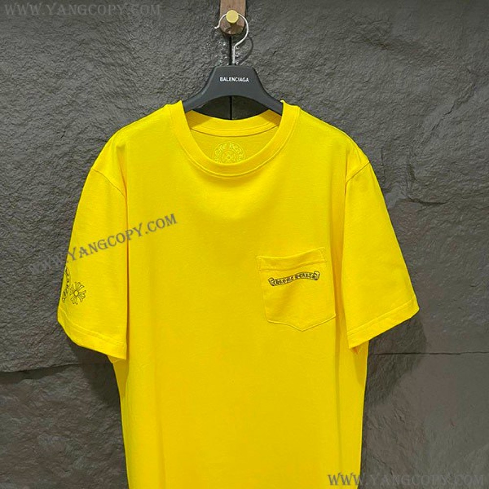 クロムハーツ スーパーコピー スクロール マルチカラー カラフル クロス Tシャツ Kub58896