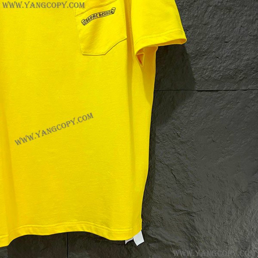 クロムハーツ スーパーコピー スクロール マルチカラー カラフル クロス Tシャツ Kub58896
