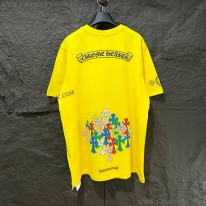 クロムハーツ スーパーコピー スクロール マルチカラー カラフル クロス Tシャツ Kub58896