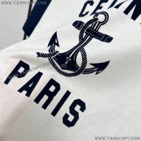 セリーヌ スーパーコピー Tシャツ 激安 アンカー コットンジャージー Tシャツ 2X35G671Q.01MA Cet43456