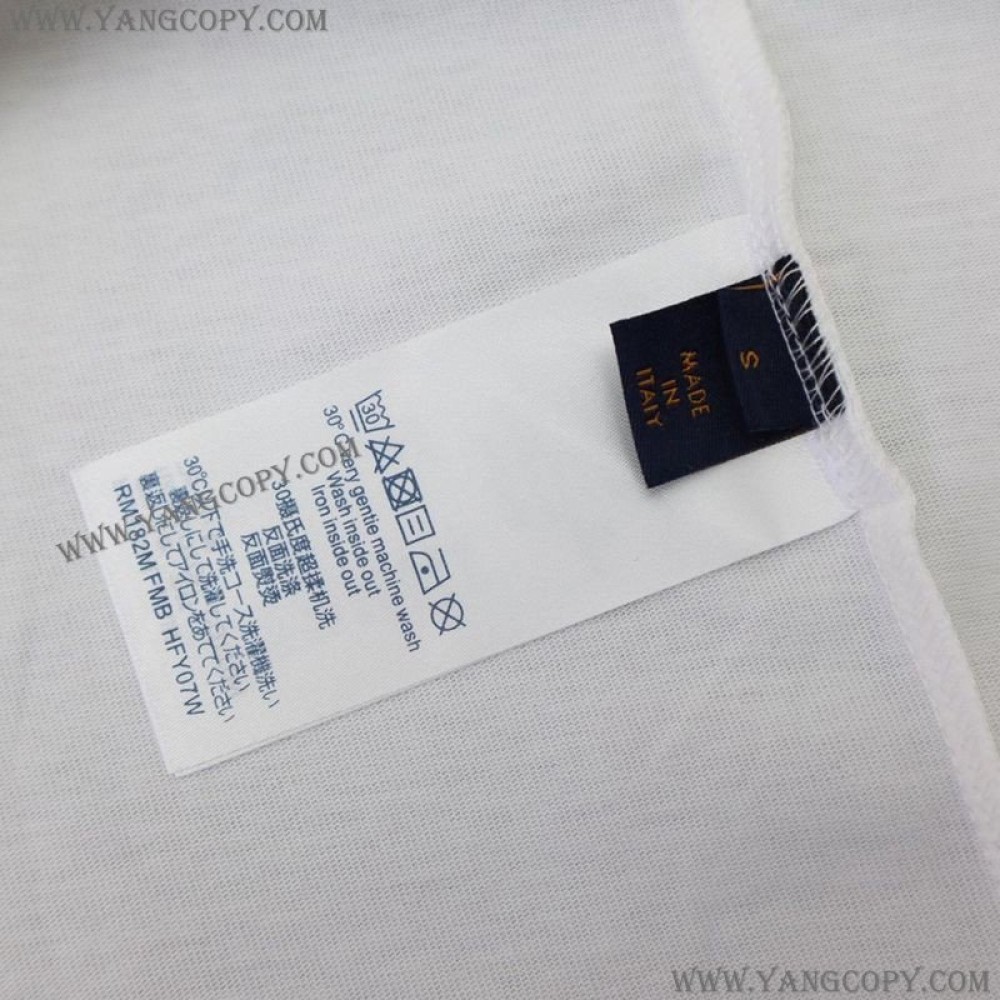 ルイヴィトン スーパーコピー プリント クルーネック Tシャツ vui27156
