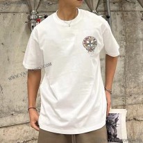 クロムハーツ 偽物 ネック ロゴ Tシャツ 半袖 Kun97711