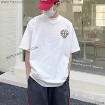 クロムハーツ 偽物 ネック ロゴ Tシャツ 半袖 Kun97711