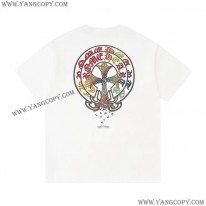 クロムハーツ 偽物 ネック ロゴ Tシャツ 半袖 Kun97711