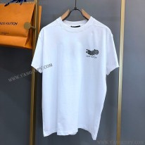 ルイヴィトン スーパーコピー Tシャツ 21SS フロウティングLVプリンテッド vut78473