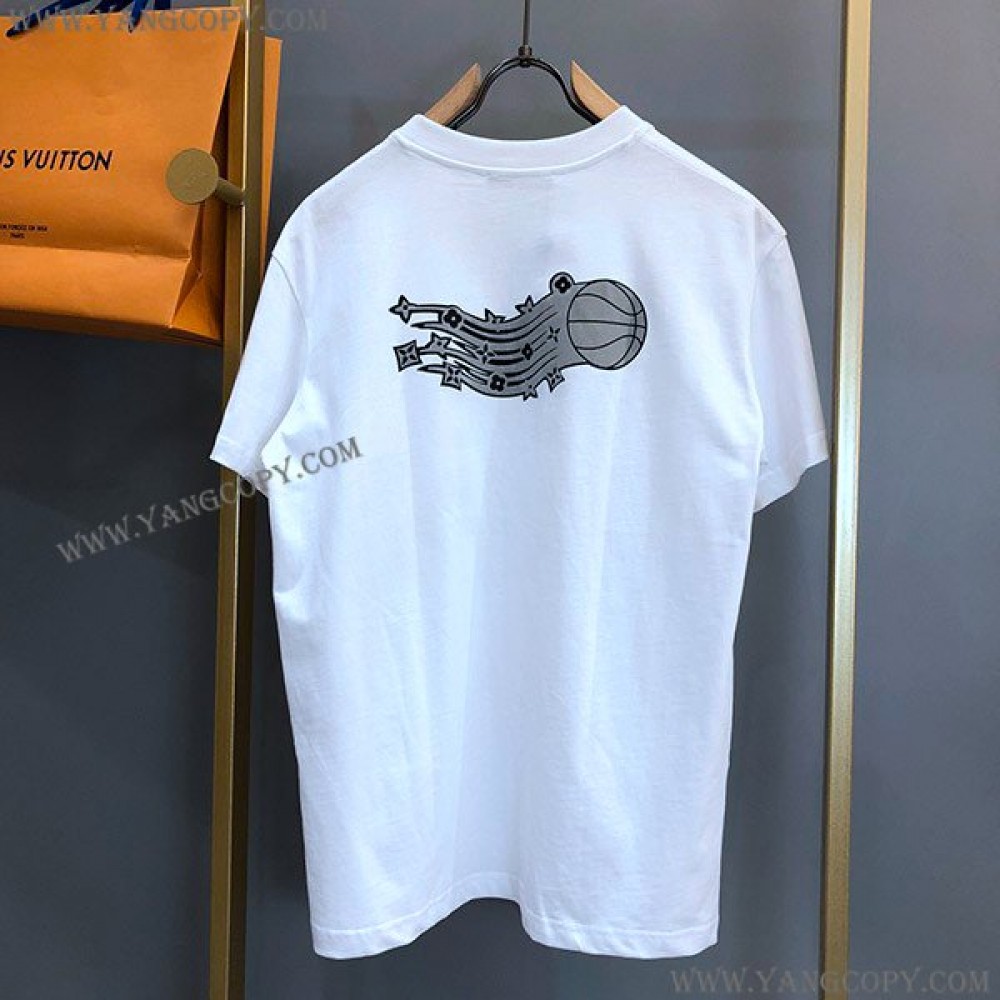 ルイヴィトン スーパーコピー Tシャツ 21SS フロウティングLVプリンテッド vut78473