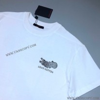 ルイヴィトン スーパーコピー Tシャツ 21SS フロウティングLVプリンテッド vut78473
