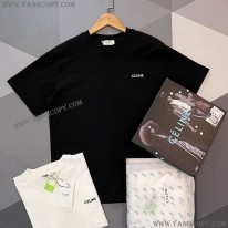 セリーヌ コピー コットン ジャージー Tシャツ ロゴ Ceg93912