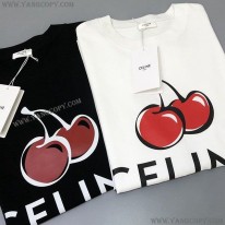 セリーヌ 偽物 ロゴ コットンTシャツ Cew30581