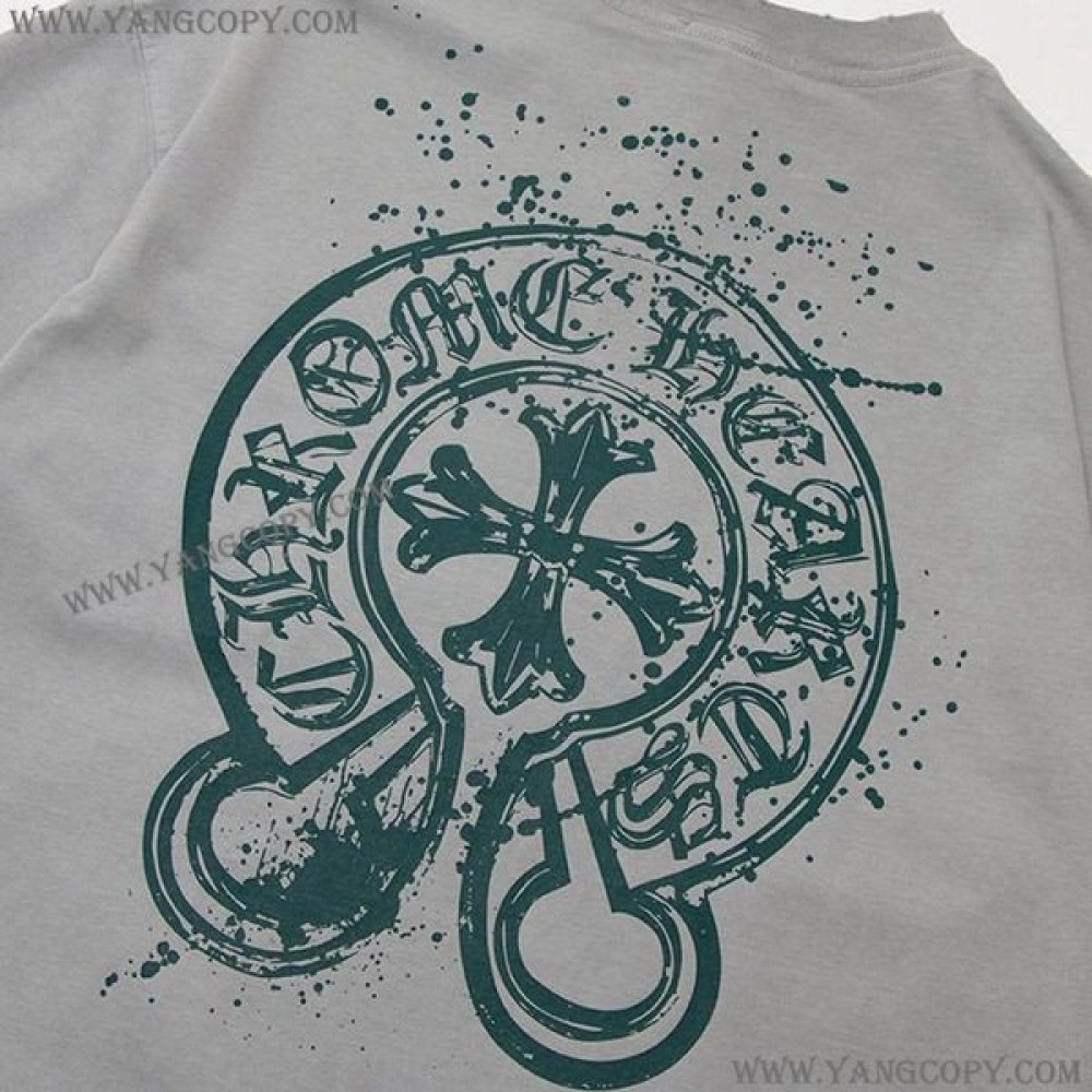 クロムハーツ コピー ホースシュー バックプリントTシャツ Kul27850