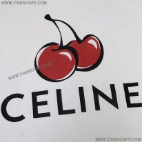 セリーヌ 偽物 ロゴ コットンTシャツ Cew30581