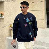 ルイヴィトン 偽物 LVバタフライクルーネックスウェットシャツ 1AATBM