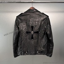 クロムハーツ 偽物 レザーレターマンジャケット Kuh16304
