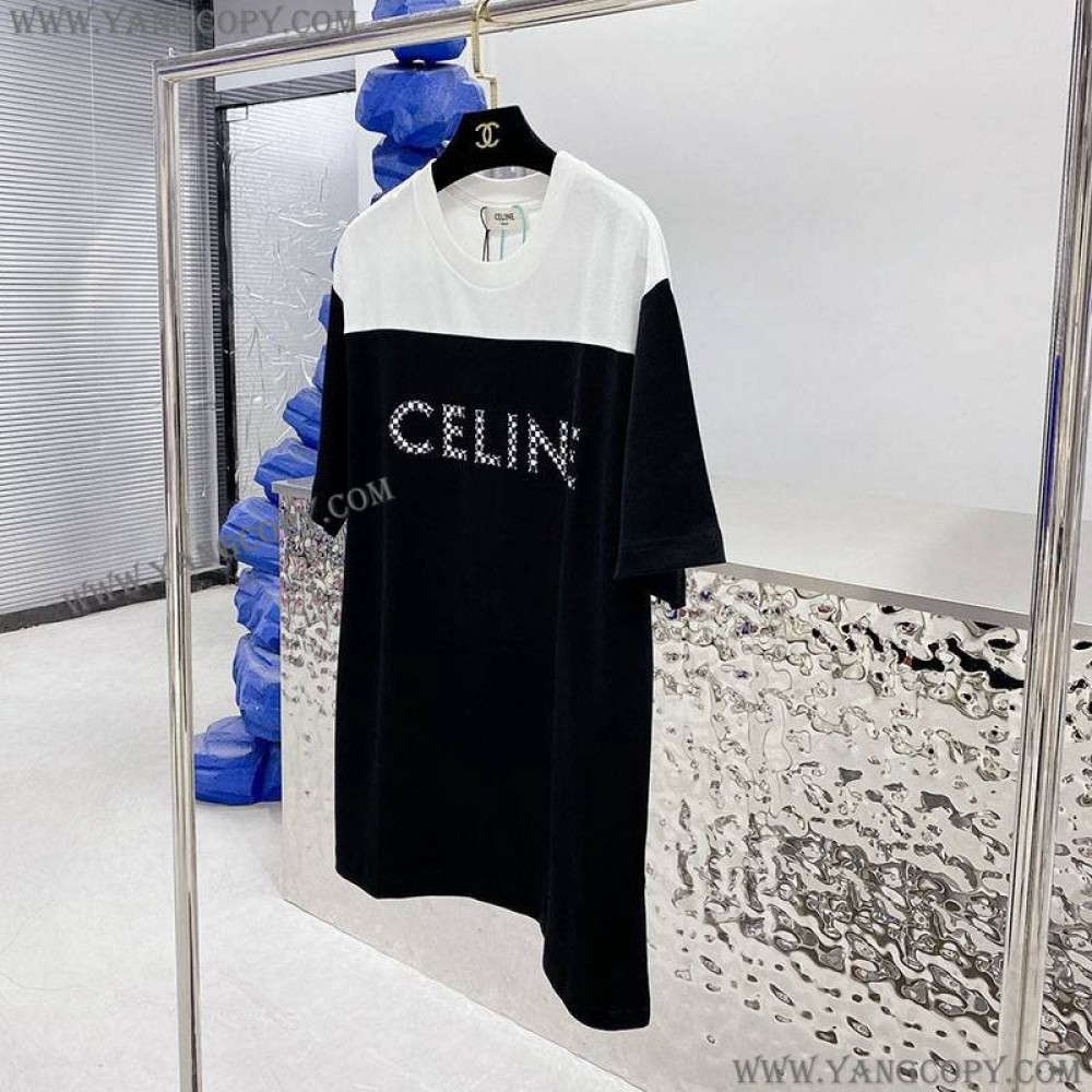 セリーヌ スーパーコピー ルーズ Tシャツ コットン Cef20479