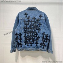クロムハーツ 偽物 バックロゴのデニムジャケット Kut12771