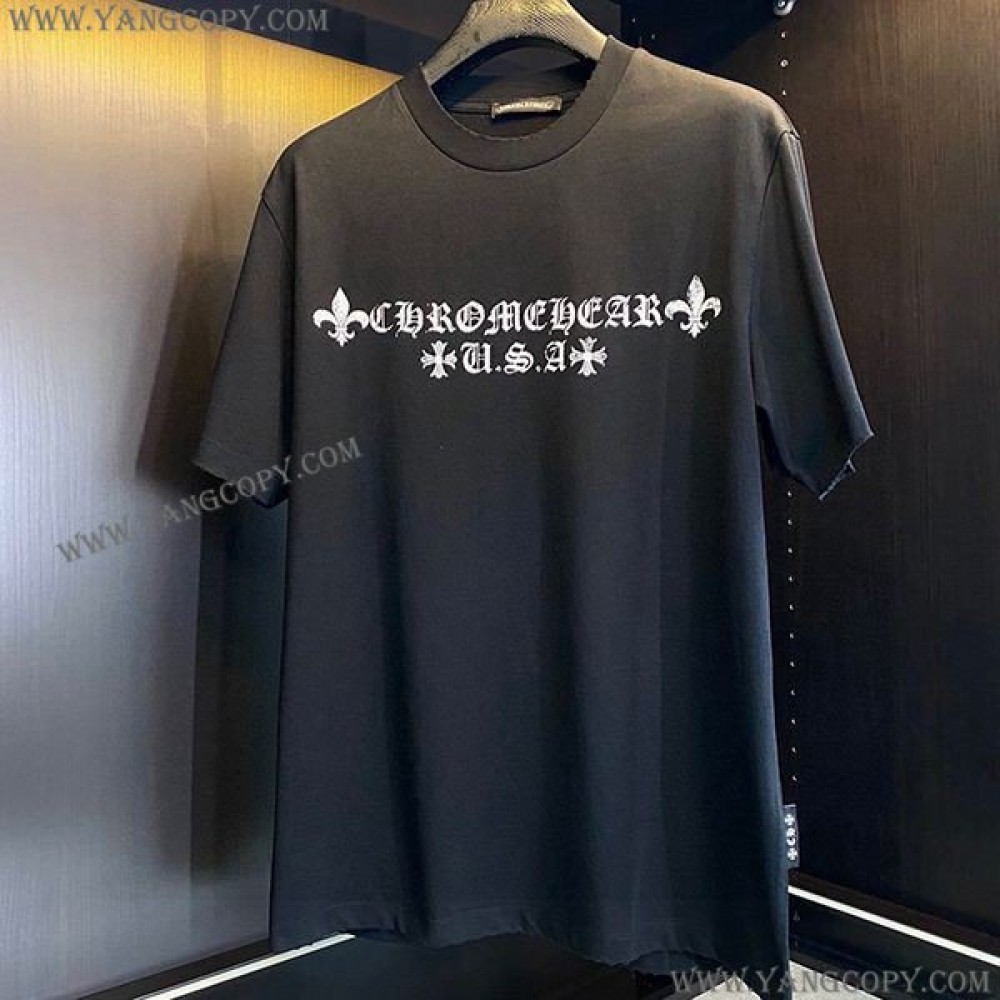 クロムハーツ スーパーコピー Tee ホースシュー Tシャツ 黒 Kuk17309