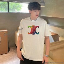 セリーヌ スーパーコピー トリオンフ ロゴ オーバーサイズ Tシャツ ホワイト Cen62027
