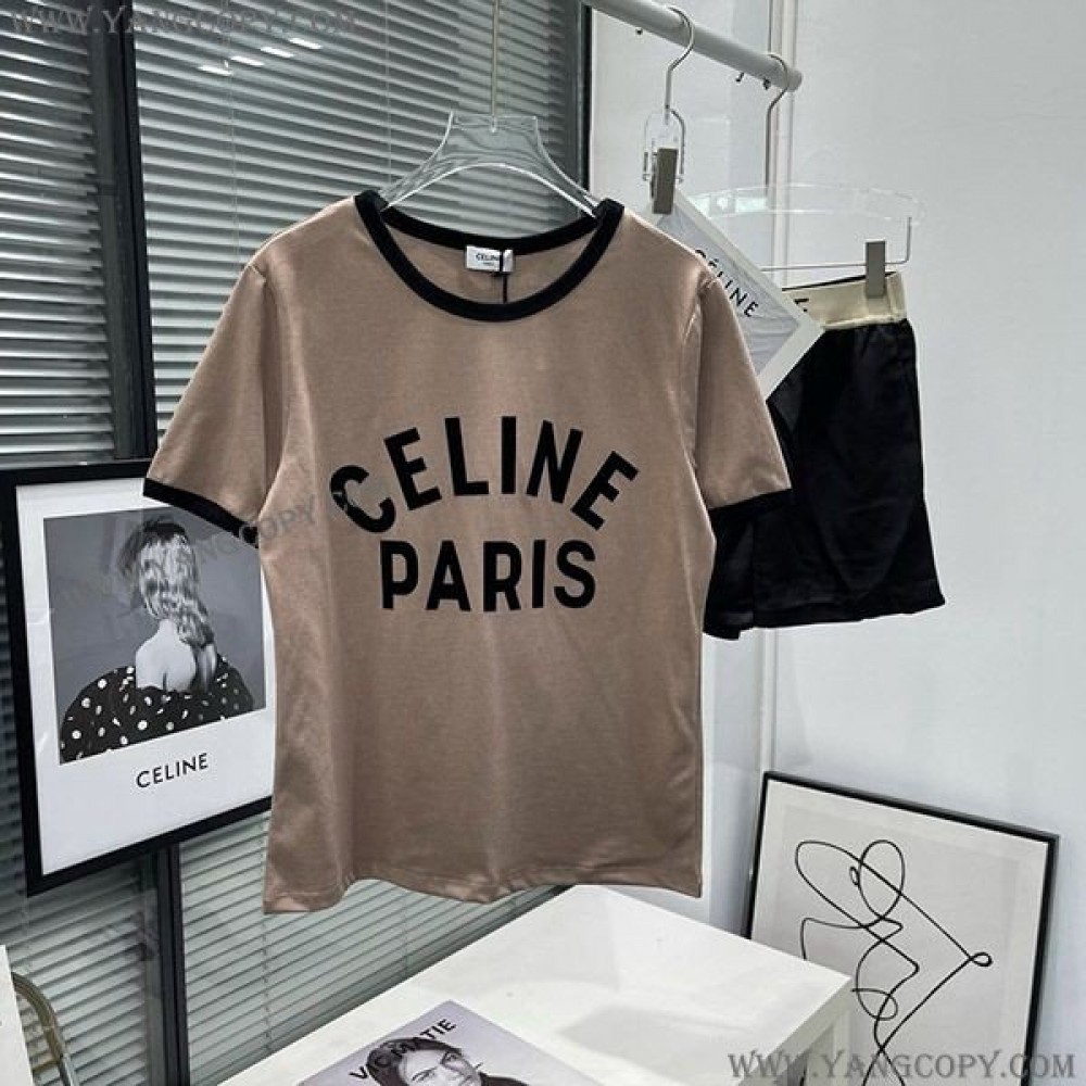 セリーヌ コピー PARIS ボクシーTシャツ Cei06207