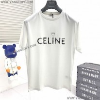 セリーヌ スーパーコピー コットンメッシュオーバーサイズ Tシャツ Cen34212
