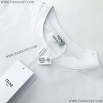 セリーヌ スーパーコピー ルーズ Tシャツ コットン ホワイト Cek79458