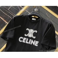 セリーヌ コピー TRIOMPHE クロップドTシャツ/コットン 2X871501F