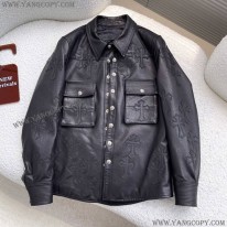 クロムハーツ スーパーコピー JJ DEANレザー ジャケットセメタリークロス Kud59066