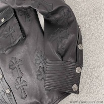 クロムハーツ スーパーコピー JJ DEANレザー ジャケットセメタリークロス Kud59066