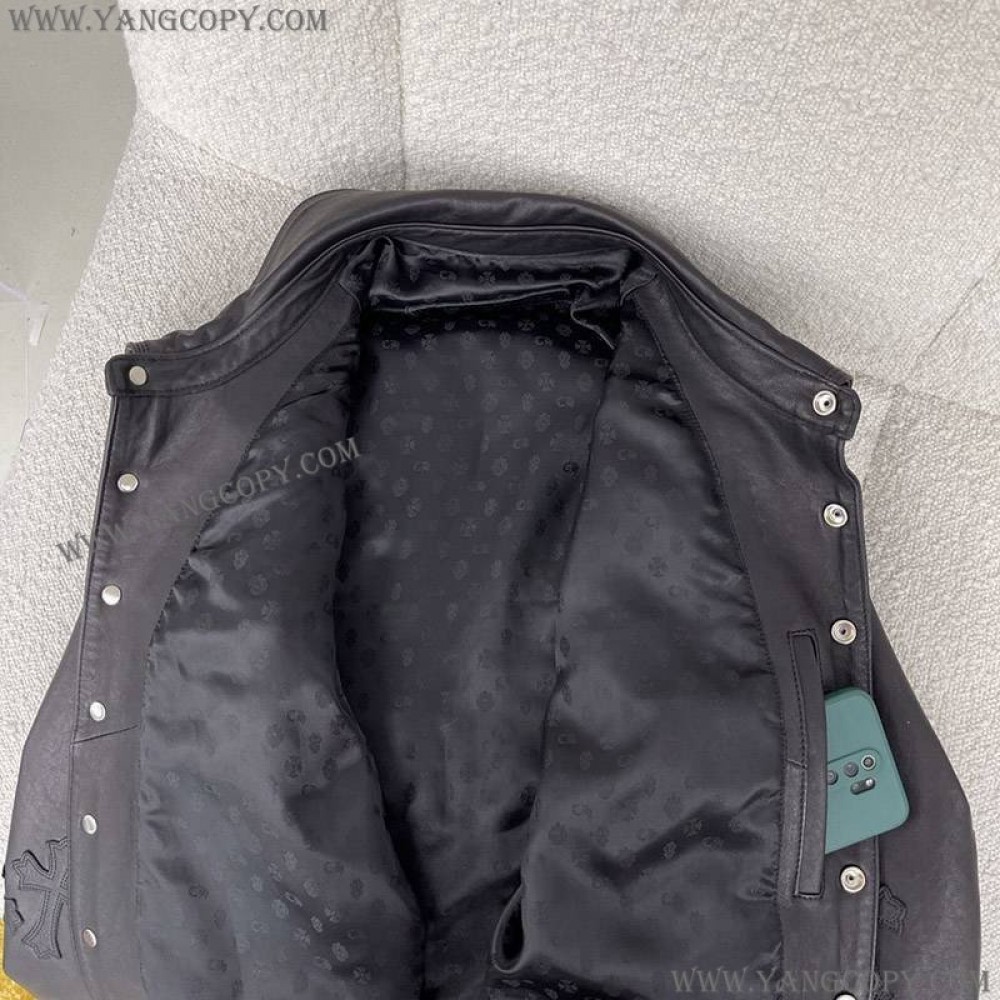 クロムハーツ スーパーコピー JJ DEANレザー ジャケットセメタリークロス Kud59066