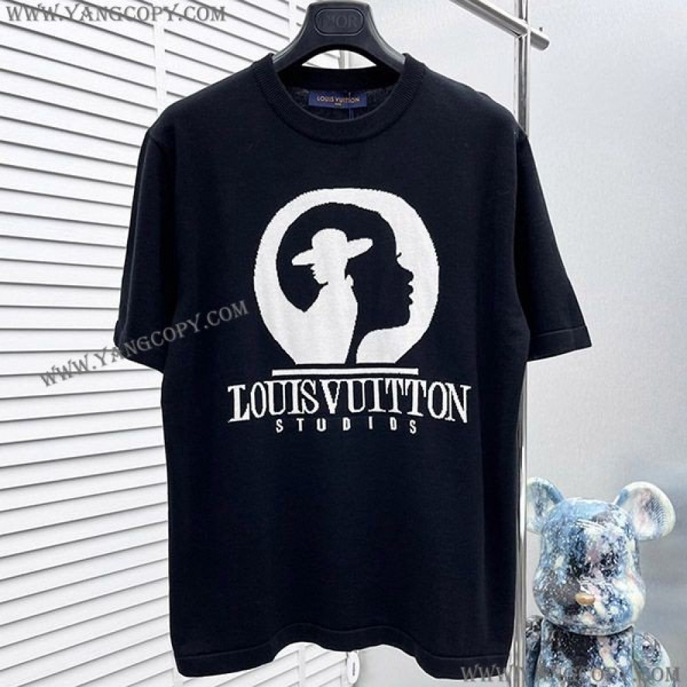 ルイヴィトン コピー エンブロイダードビーズコットンTシャツ vub33048