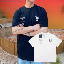 ルイヴィトン コピー グラフィック クルーネック Tシャツ 2色 vuu56145