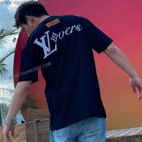 ルイヴィトン コピー グラフィック クルーネック Tシャツ 2色 vuu56145