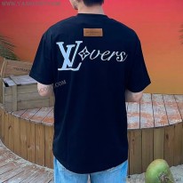 ルイヴィトン コピー グラフィック クルーネック Tシャツ 2色 vuu56145