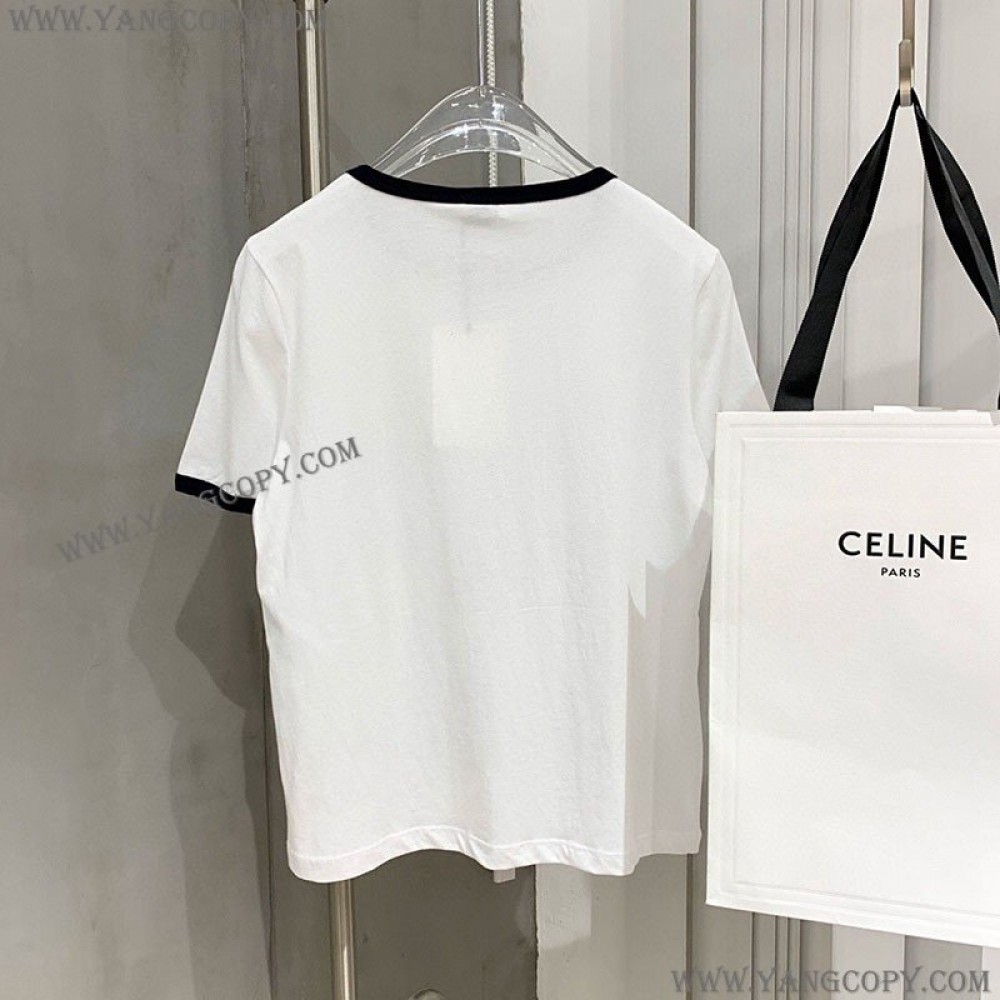 セリーヌ スーパーコピー サントロペコットンフロックTシャツ 2X774501F